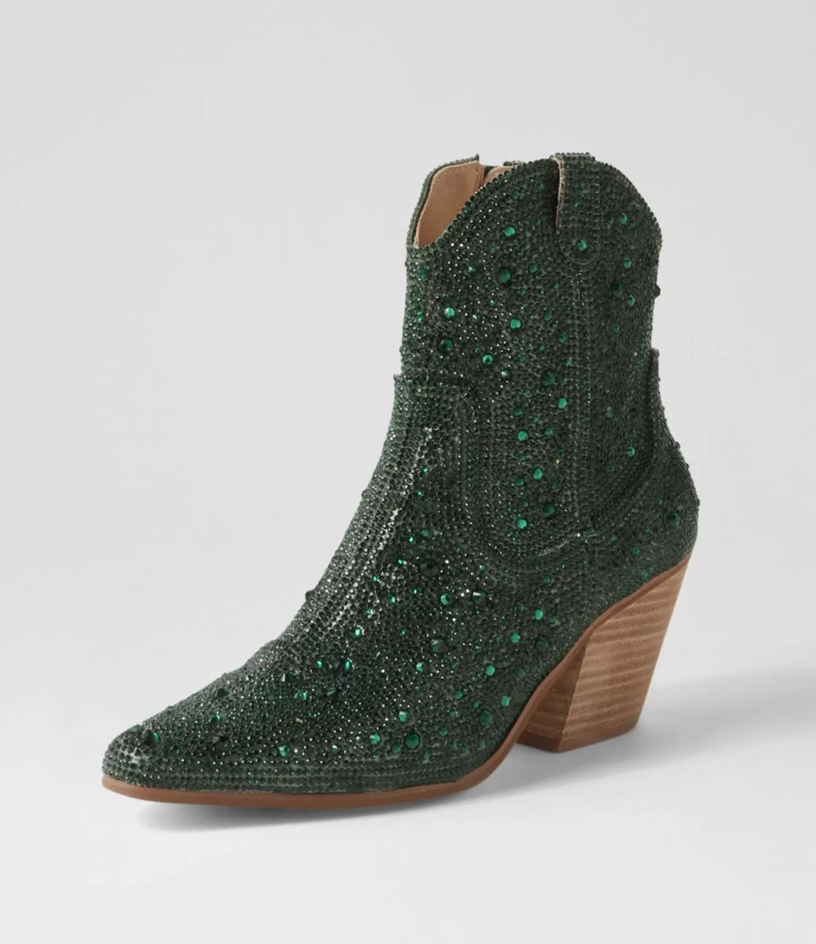 Best Sale Willis Green Jewel Fabric Ankle Boots Women Ankle Boots
