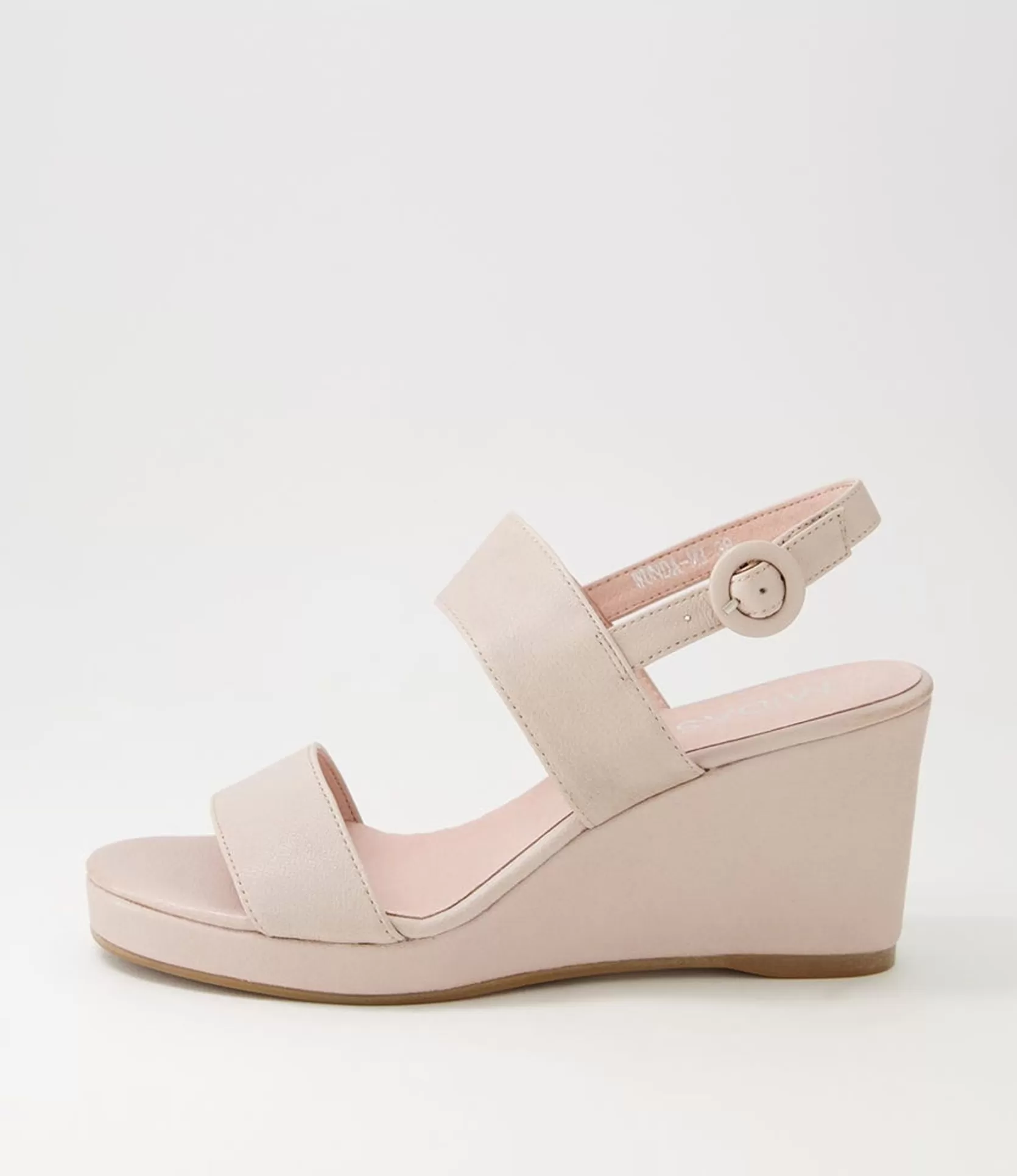 Hot Wunda Dark Nude Leather Sandals Women Wedges