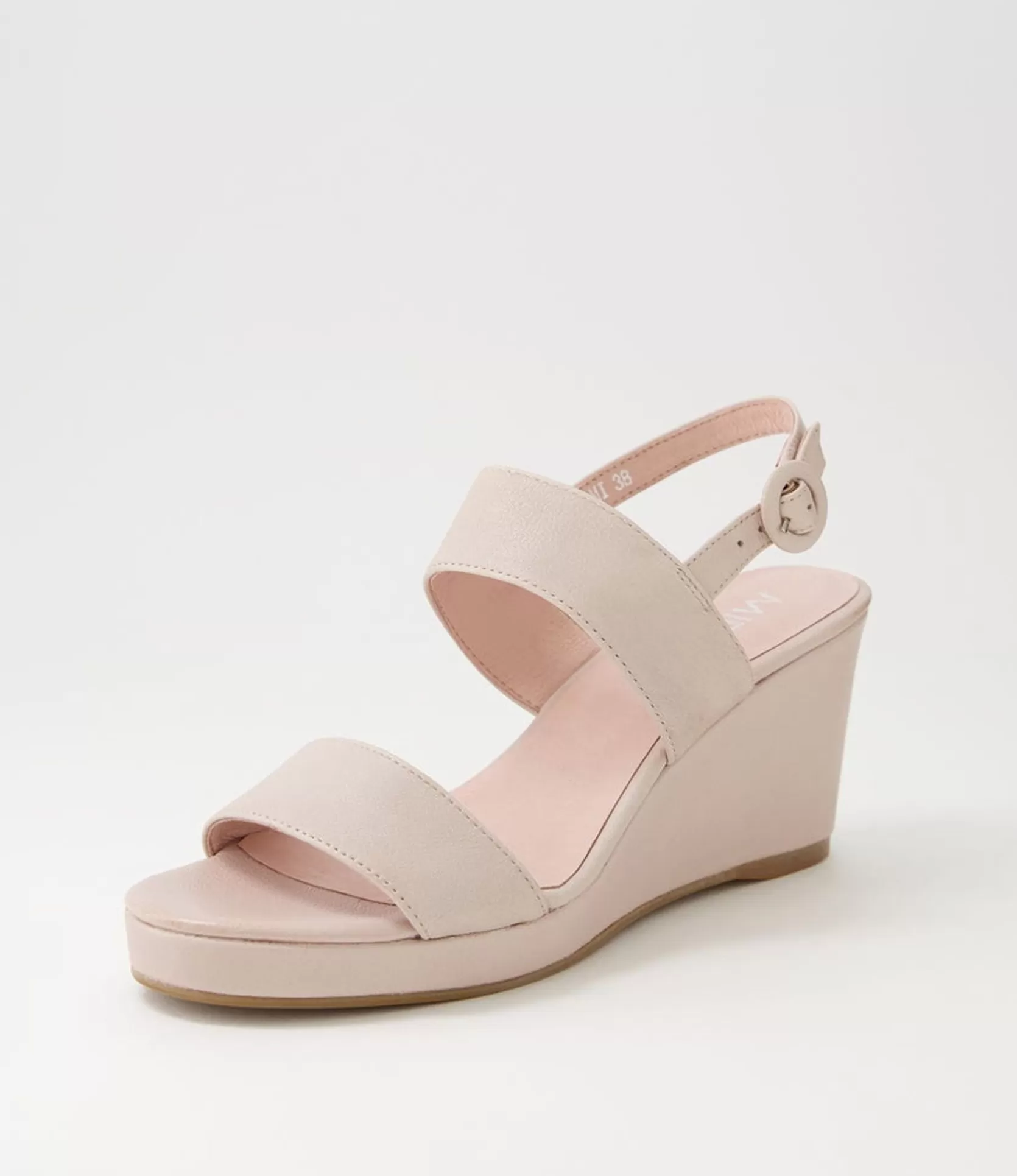 Hot Wunda Dark Nude Leather Sandals Women Wedges
