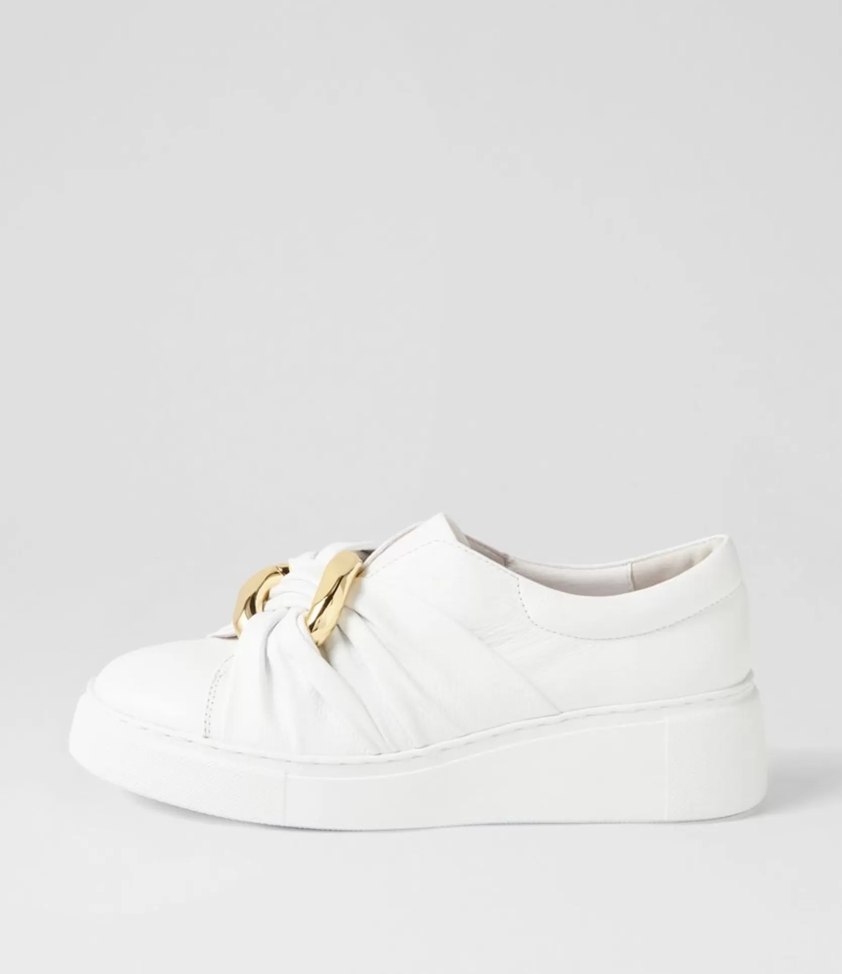 Discount Yoller White Leather Sneakers Women Sneakers