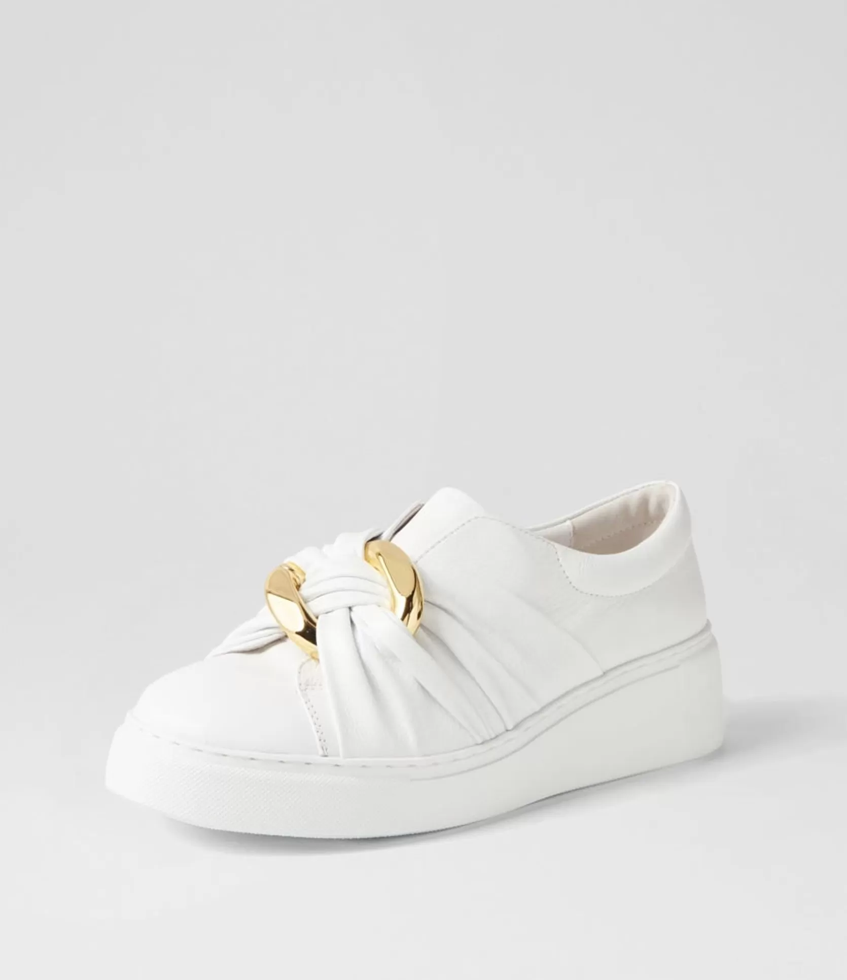 Discount Yoller White Leather Sneakers Women Sneakers