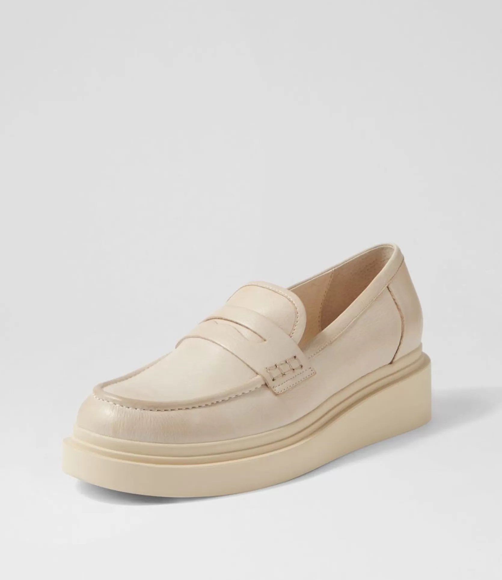 Online Zafari Milk Leather Loafers Women Loafers