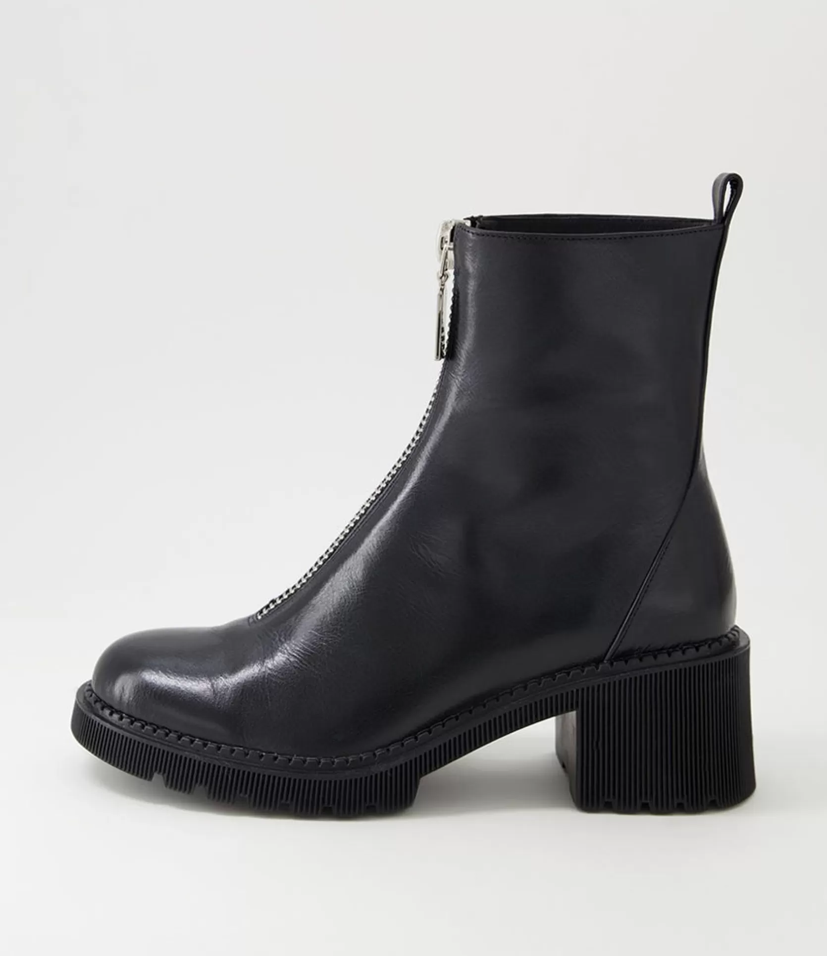 Best Zandro Black Leather Lace Up Boots Women Ankle Boots