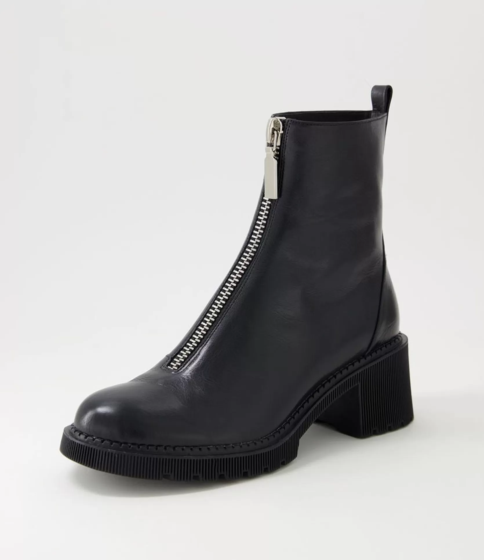 Best Zandro Black Leather Lace Up Boots Women Ankle Boots